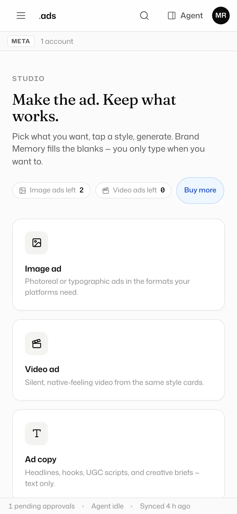 Studio in ads by dotstack